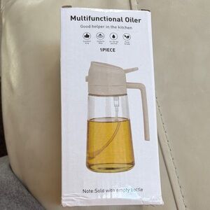 Multifunctional Oiler Dispenser - Clear & Beige